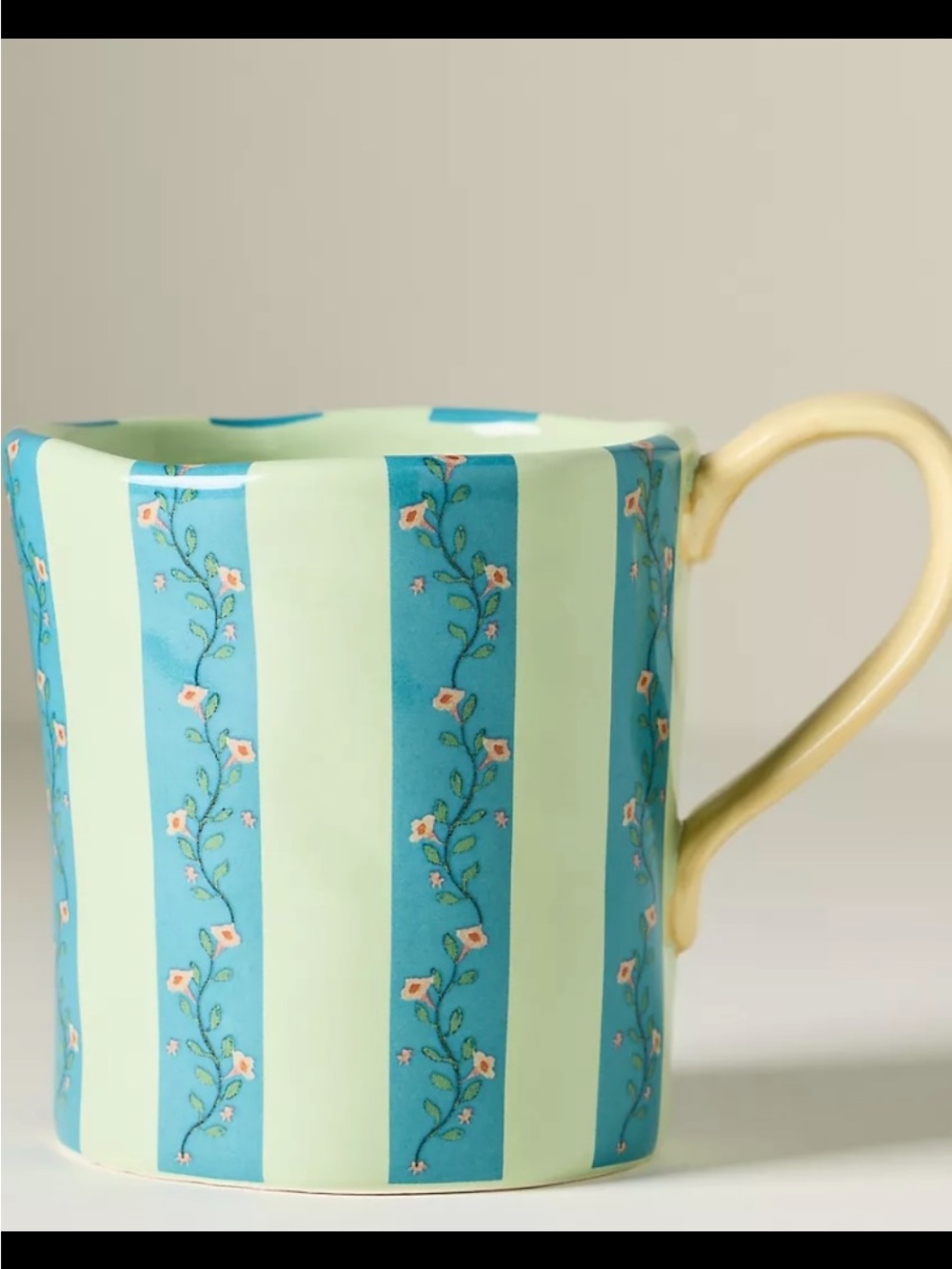 Anthropologie Stoneware Mug.